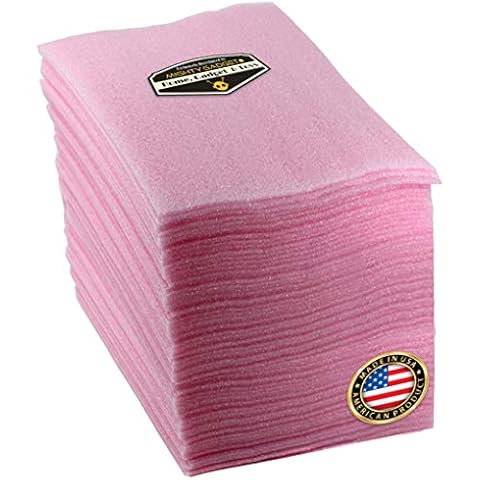 30 Pack Mighty Gadget (R) 16” X 12" X 1/8" Anti-Static Foam Wrap Sheets, Safely Wrap Electronics, Dishes, China Furniture Foam Wraps Cushioning for Moving Storage Packing and Shipping Supplies (Pink) Cover