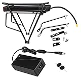 JHKJ Batería de Bicicleta eléctrica 48V 14Ah 12Ah 10Ah Batería de Litio 36V 10Ah 15Ah 17,5Ah 12Ah Batería Recargable con Cargador y Soporte y BMS para Motores de 250W-700W,Xt60 48v10ah