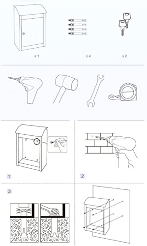 Metal Letterboxes Mailbox Posts Package Lockers Envelopes Mailing Supplies Wall Mount Mailboxes Mail Drop Collection Boxes #TOP5