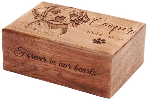 Personalisierte Hundeurne von The Maryam Crafts für die Asche von Haustieren