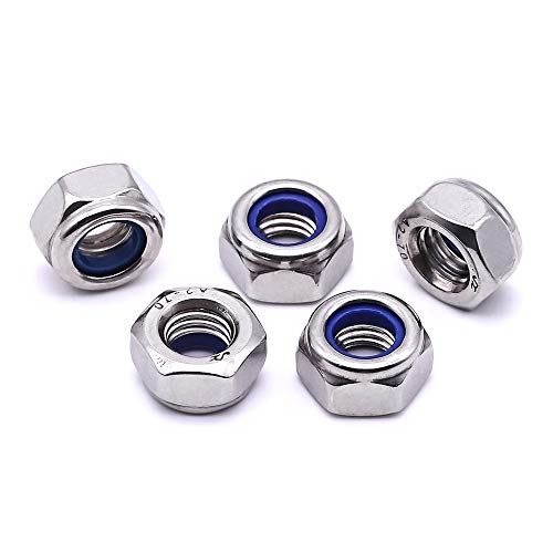 Écrous hexagonaux M10 x 1.5mm en acier inoxydable 18-8 à filetage métrique précis