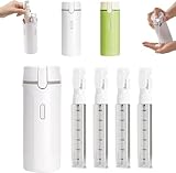 4 in 1 Reise Spenderflasche - Auslaufsichere, nachfüllbare Silikon Quetschbehälter mit Schlössern, Tragbar, 4-in-1-Reisespender für Shampoo Creme Spülung Körperpflege (Grün)