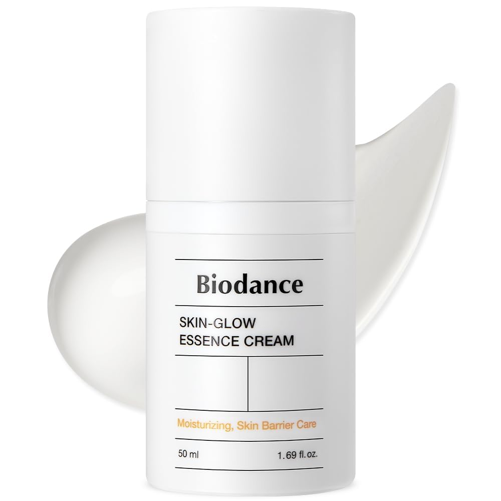 Biodance Skin-Glow Essence Cream, Crema Viso Idratante con Acido Ialuronico e Ceramidi, Effetto Glow e Anti-Età, Skincare Coreana K-Beauty, 50ml