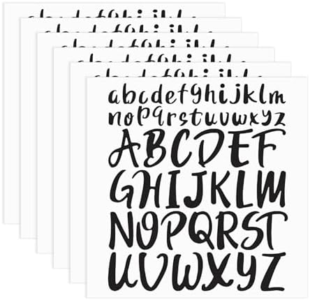 MYHOGOOD 6 Sheet Letter Stickers, Waterproof Self Adhesive Sticky ...