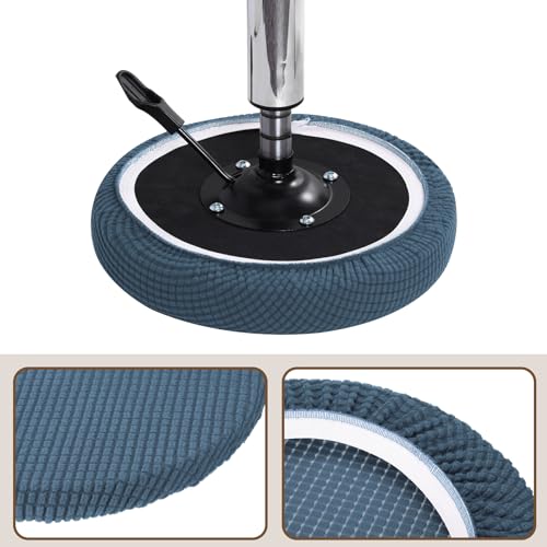 Uxcell Round Bar Stool Covers 2 Pack, Round Chair Covers with Elastic Bands Dia.11-14" - Image 3