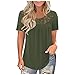 T-Shirt Damen Damenoberteile Tee Top Shirt Oberteile Regular Fit Streetwear Bequem Vintage Teenager Mädchen Tops Kurzarm Bedruckt Sweatshirt Motiv Sommer Bügelfrei