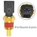 Engine Coolant Temperature Sensor 56027873 with Connector Pigtail Harness - Compatible with Chrysler Dodge Dakota Jeep - Replace Part Numbers 5S1500, SU3035, TX81, 2132811