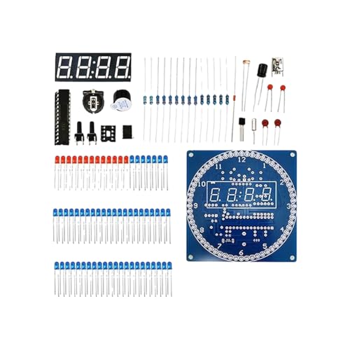 DIY Rotating Digital LED Display Module Alarrm Electronic Digital Clock Kit 51 SCM Learning Board 5V DS1302