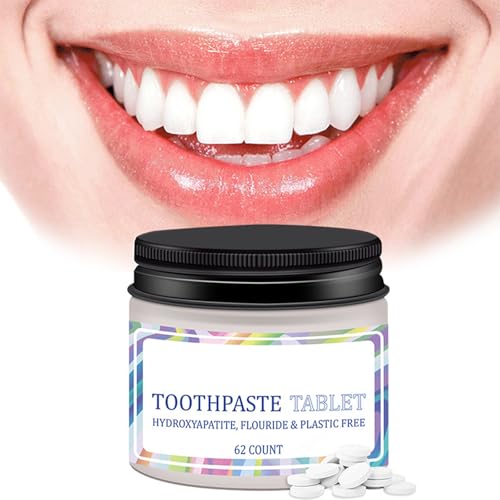 Pasta de Dientes sin Fluor, Pasta de Dientes Sólida Sabor Menta Previene la caries dental, Protege el esmalte, Pasta De Dientes Blanqueante para Elimina la Placa Aliento Fresco para Uso Diario