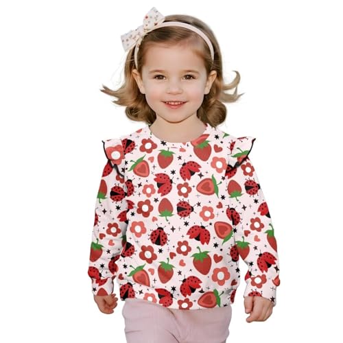Toddler Girl Crewneck Sweatshirt Soft Pullover Sweatshirts Long Sleeve Tops Outfit Kids Clothes Graphic Sweaters