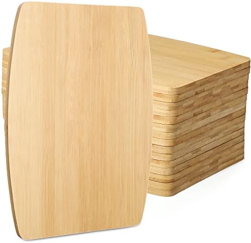 16 Pcs Bulk Plain Bamboo Chopping Board Bulk Set Kitchen Chopping Boards Laser Engraving Cutting Boards for Engraving Gifts 12 x 9 Inches