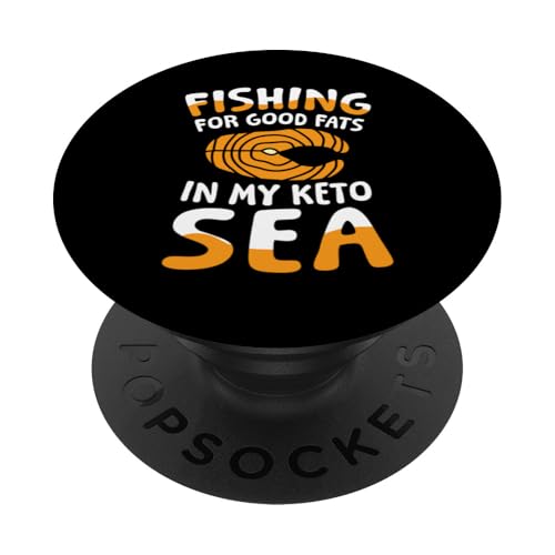 Pesca de grasas buenas en mi mar Keto PopSockets PopGrip Adhesivo