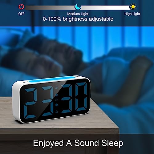 Image of Topski Loud Alarm Clocks for Bedrooms, Digital Clock with Night Light, Large Display, USB Charger, Dual Alarm, Snooze, Dimmable Bedside Clock for Kids Heavy Sleepers Teens Boys Girls