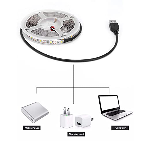 Tira de luces LED FTVOGUE 5 m luz blanca cálida miniatura 4