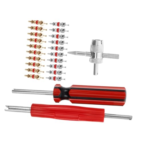PACKOVE 1 Set Tire Valve Core Remover Tool with Ergonomic Handle Single Head Valve Stem Installer Compact Tire Repair Tool for Quick and Easy and Installation