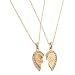 Lux Accessories Best Friends BFF Forever Necklace w/ Rhinestone Studded Valentine Hearts (2 PC)