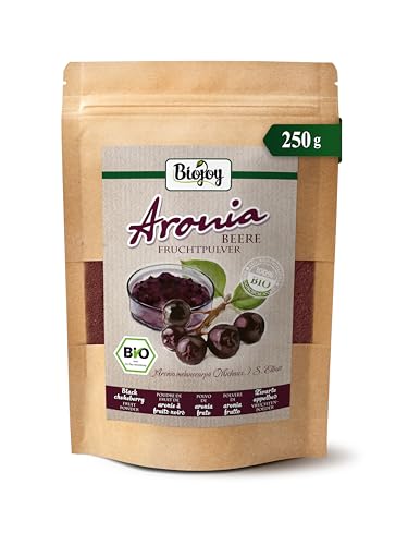 Biojoy Aronia en Polvo BÍO (250 g), Bayas Molidas (Aronia Melanocarpa)