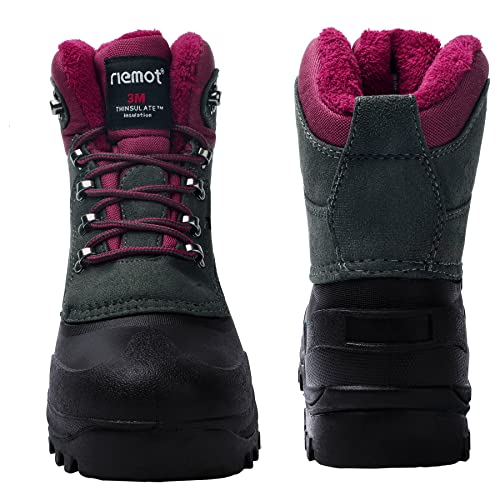 Image of riemot Men's Women's Winter Boots Waterproof Insulated Snow Shoes for Outdoor Walking Warm Lightweight Anti-Slip Ankle Boots