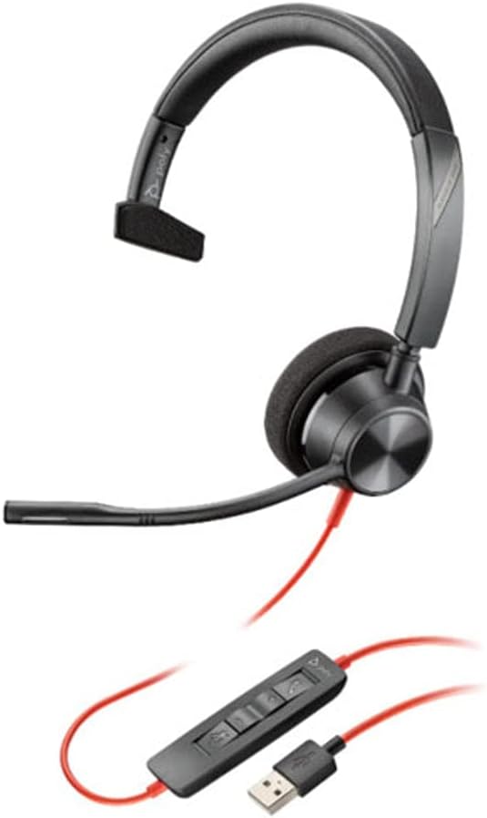 Poly Blackwire 3310 USB-A MS Monaural Headset