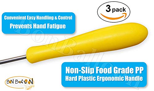 BonBalloon 3pcs Random Color Stainless Steel Vegetable Corer, 10" Long, Non-Slip Ergonomic Handle