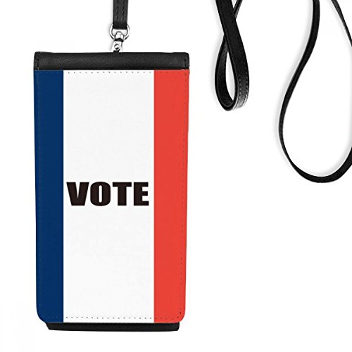 Portefeuille cadeau France bourse de téléphone suspendue en cuir noir
