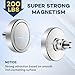 20 Packs Super Strong Neodymium Round Magnet with M8 Male Thread Nuts Bolts 200 lb Corrosion-Resistant Mounting Magnet for Lighting Camera and Other Brackets Outdoor Tools 44mm D