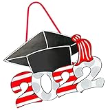 ✿Usos variados: el cartel de graduación colgante Felicidades tiene una amplia gama de usos, el cartel de graduación de madera colgante 2022 se puede colgar en puertas, ventanas, paredes, adecuado para cualquier fiesta de graduación, fiesta de regreso a la escuela.