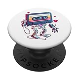 Photo Gallery funny tape cassette classic vintage mixtape robot con cuore popsockets popgrip intercambiabile Photo Gallery funny tape cassette classic vintage mixtape robot con cuore popsockets popgrip intercambiabile