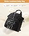 LOVEVOOK Small Diaper Bag Backpack, Mini Baby Bag for Girl Boy with Changing Pad, Diaper Backpack for Mom Dad with Stroller Buckles, Black
