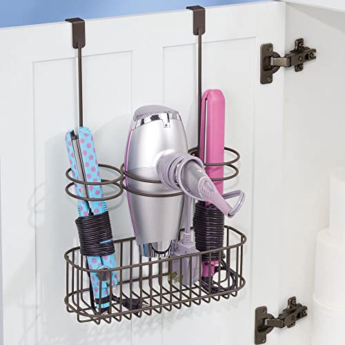 Boîte rangement sèche cheveux résistante chaleur acier mDesign