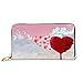 Produktbild JHGFG Mode Handtasche Reißverschluss Brieftasche Baum geformt wie Herz vorne Schöne Telefon Kupplung Geldbörse Abendkupplung Blockieren Leder Brieftasche Multi Card Organizer