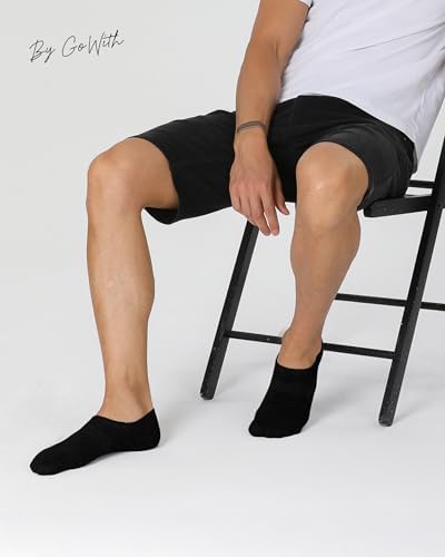GoWith 3'lü-6'lı Bambu Beyaz Gri Siyah Elastan No Show Görünmez Dikişsiz Yürüyüş Spor Koşu Sneakers Erkek Çorap 3103 - Görsel 3