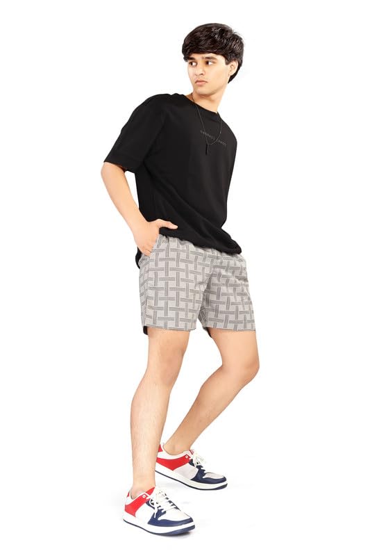 Image of UNOseven Shorts for Boys - 100% Cotton Printed with Side Pockets - Pack of 2 - Available from Size 7 Years to XL