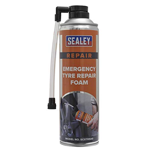 Mousse de réparation crevaison Sealey SCSTR500 anti fuite pneu voiture 500ML