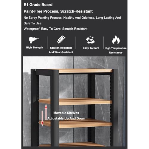 Supporto a torre con ripiani regolabili in legno a 3 livelli per CD/DVD/giradischi, vetrina angolare per home theater, elegante soluzione di archiviazione audio e video