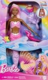 Barbie Mermaid Doll, “Brooklyn” with Pink Hair, Styling Accessories, Pet Dolphin and Water-Activated Color Change Feature, HRP98