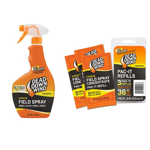DEAD DOWN WIND Evolve Field Spray + Concentrate 3 Pac-It Refills Bundle