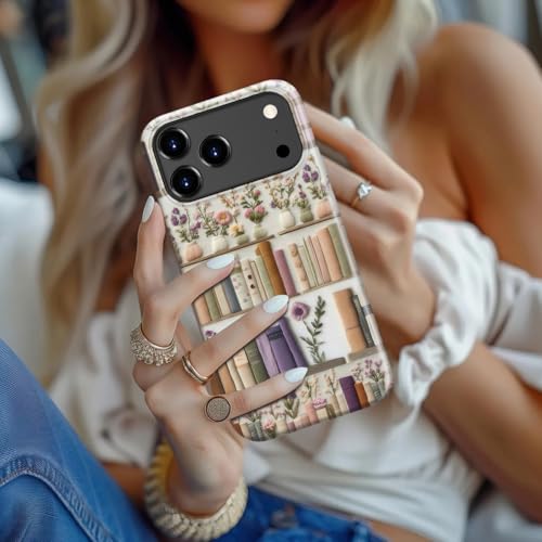 Coque iPhone 17 Pro mignonne motif bibliothèque au café - 5