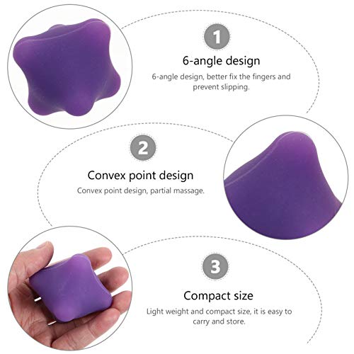 Heallily 2 Pcs Silicone Hand Massage Balls Trigger Point Therapy Acupuncture Ball Hexagonal Palm Massager For Muscles Shoulders Neck Arthritis Pain #TOP1