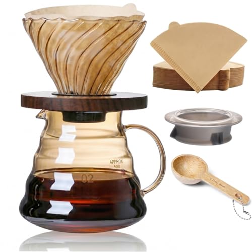 Elegant Glass Pour Over Coffee Set