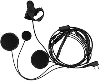eoocvt 2 PIN Full Face Motorcycle Bike Headset Earpiece Mic for Kenwood BaoFeng