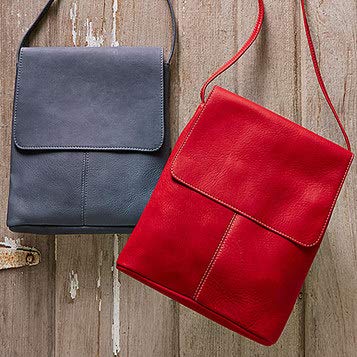 Le Donne Simple Flap Over Crossbody Bag, Red #TOP6