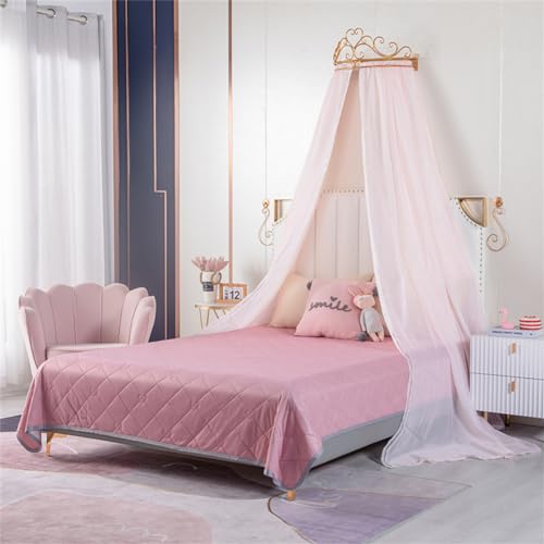Lotus Karen Princess Bed Curtains Canopy, Cute Lace Mosquito Net with Metal Crown for Girls Kids Toddlers Crib Bedroom Decoration by Lotus Karen - Used condition - Image 4