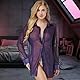 FUIPVGI Sexy Unterwäsche, Dessous Damen Sexy durchscheinendes Hemd Schlafanzug durchsichtig, Negligee Damen Nachtwäsche Babydoll Dessous, Nachthemd Schlafzimmer, Sexy Set Transparent (Violet, L)