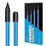 CHAMPKEY Premium Foldable 40' Golf Alignment Sticks 4 Pack - Posture Correction and Shot Accuracy Golf Training Aid (Blue)