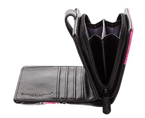 Musical Note Small Zipper Women's Bi-Fold Wallet (Fuschia)4