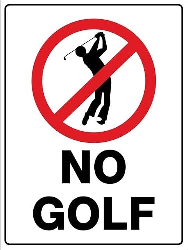 Xewazd A1366 Rust-Free 8"X12" Aluminum Sign - No Golf, Professional Graphics & Easy To Mount For Indoor & Outdoor Use