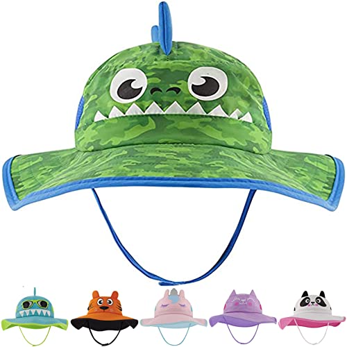 Chapeau de soleil enfants fini les coups de soleil dinosaure plage 3-6 ans