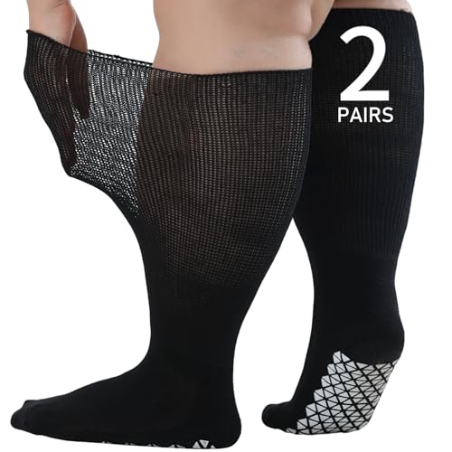 Image of Wide Diabetic Socks for Men Women, Loose Fit for Swollen Feet