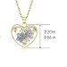KBFORU Heart Necklace - Handmade Pressed Flower Necklace,Forget Me Not And Queen Anne'S Lace Pressed Wildflower,Forget-Me-Not Flowers Symbolize True Love And Respect - Gold | 18”
